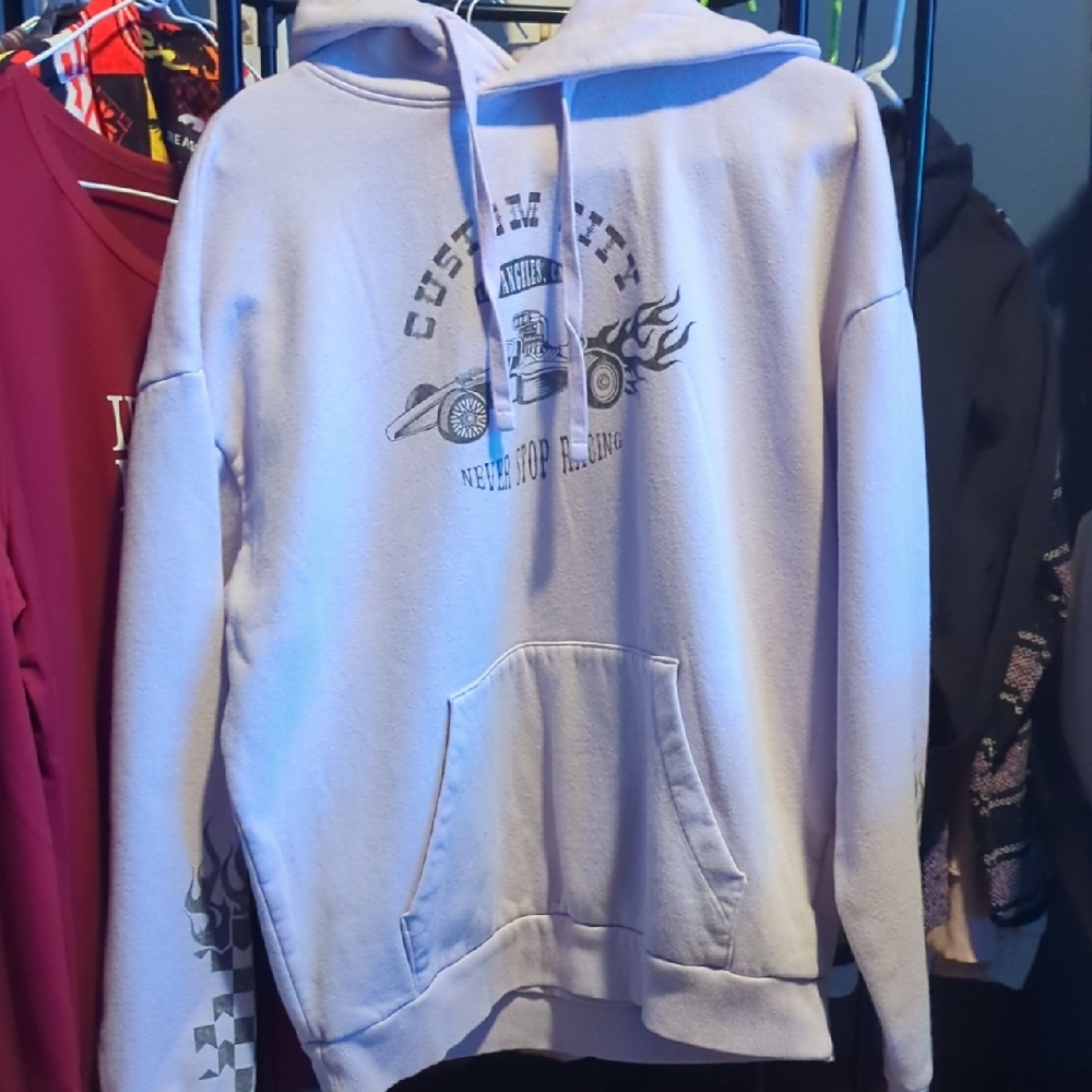 No Boundaries Light Gray Graphic Hoodie
